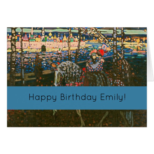 Abstract Kandinsky Riding Couple Colourful (Front Horizontal)