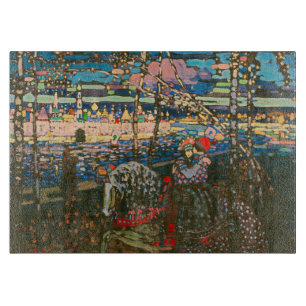 Abstract Kandinsky Riding Couple Colourful Cutting Board