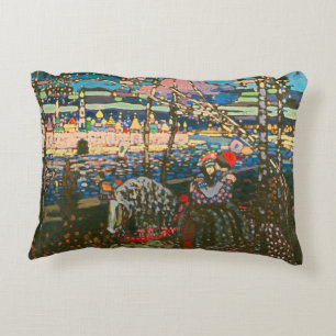 Abstract Kandinsky Riding Couple Colourful Decorative Cushion