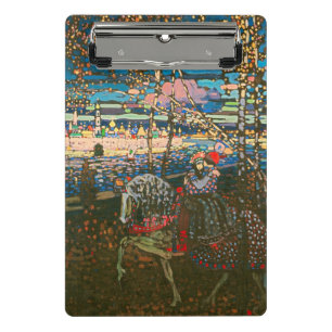 Abstract Kandinsky Riding Couple Colourful Mini Clipboard