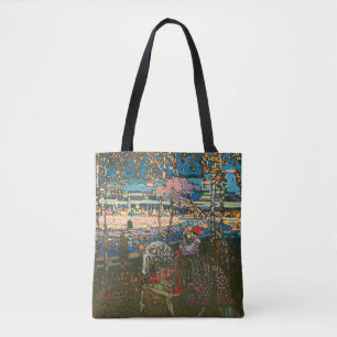 Abstract Kandinsky Riding Couple Colourful Tote Bag