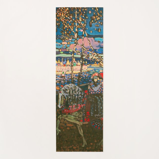 Abstract Kandinsky Riding Couple Colourful Yoga Mat (Front)