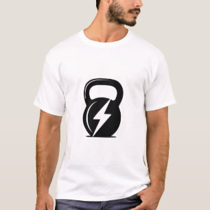 Abstract Kettlebell Fitness Logo T-Shirt