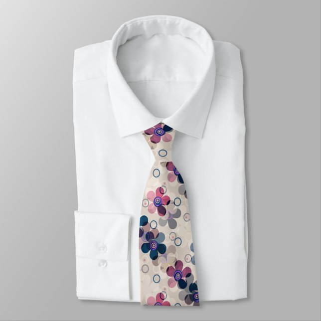 Abstract kids cute cartoon flowers floral retro de tie (Tied)