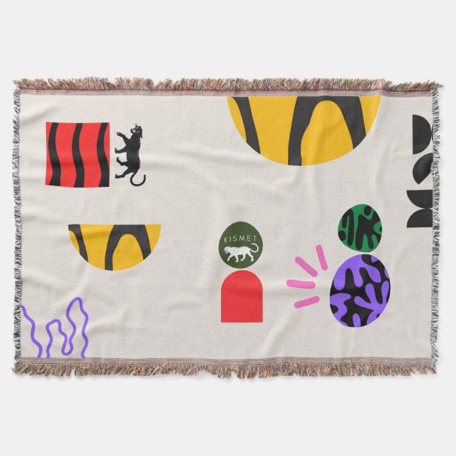 Abstract Kismet Throw Blanket (Front)