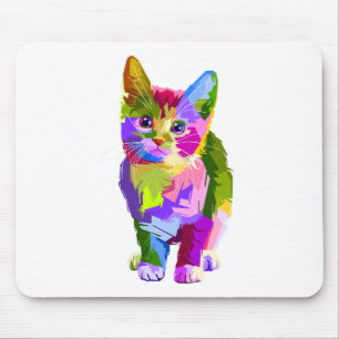 Abstract Kitten - Customise your own Mouse Pad