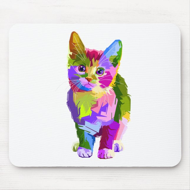 Abstract Kitten  - Customise your own Mouse Pad (Front)