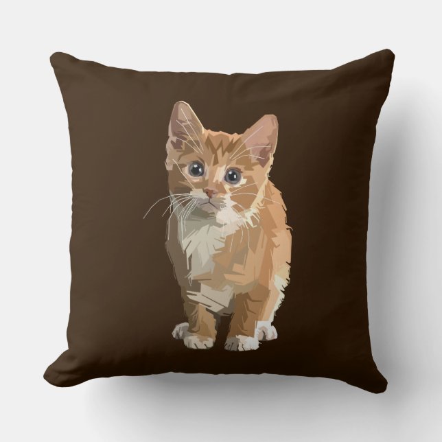 abstract kitten pillow (Front)