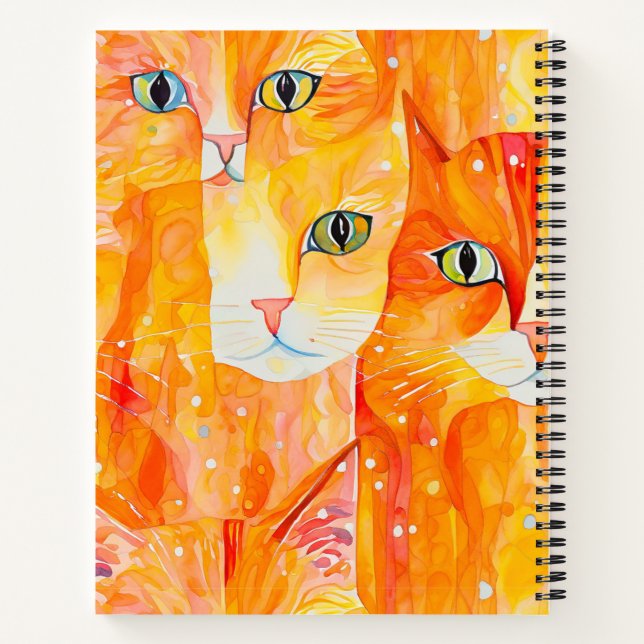 Abstract Kittens  Notebook (Back)