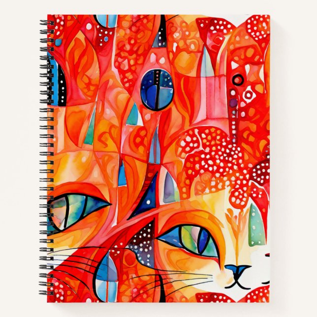 Abstract Kittens  Notebook (Front)