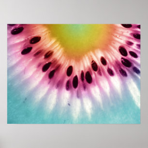 Abstract Kiwi Fruit Seeds Poster