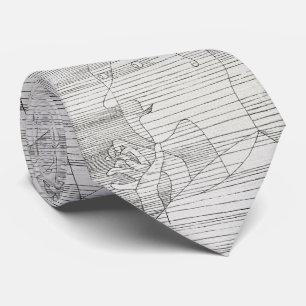 Abstract Klee – Minimalist Lines Tie