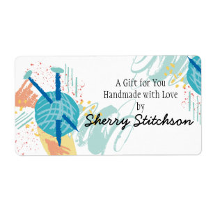 abstract knitting needles ball of yarn