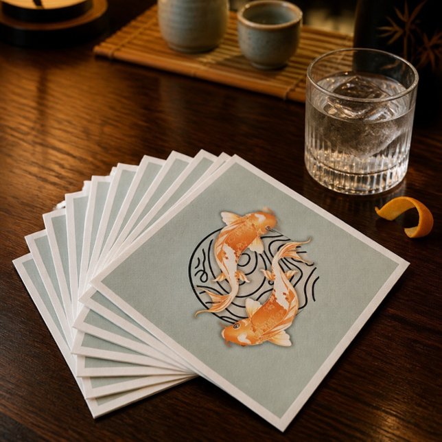 Abstract Koi Paper Napkins (Creator Uploaded)