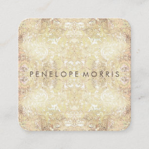 Abstract Lace Look Beauty Stylist Square Business Card