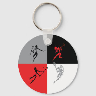 Abstract Lacrosse Key Ring
