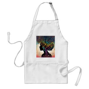 Abstract Lady Mother Nature Trees And Flowers, Standard Apron