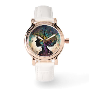 Abstract Lady Mother Nature Trees And Flowers, Watch