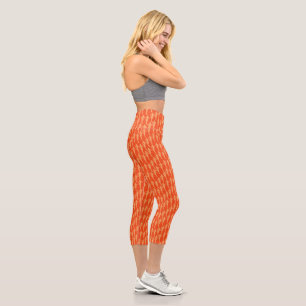 Abstract Lady Silhouette Capri Leggings