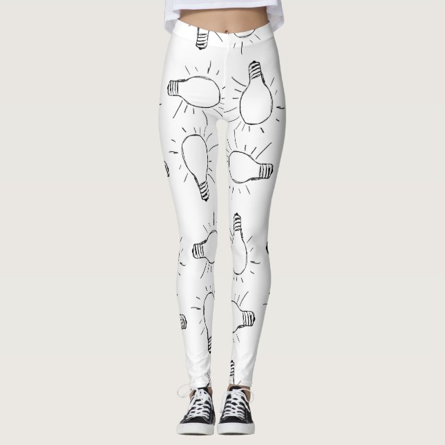 Abstract lamp drawing pattern leggings (Front)