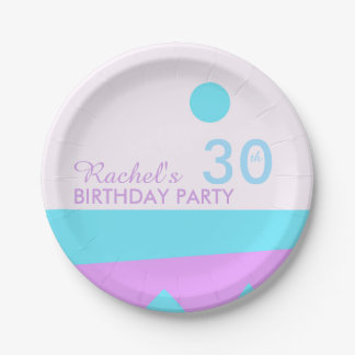 Abstract Land - 30th Birthday Party Paper Plates
