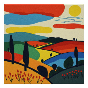 Abstract Landscape Art  Poster