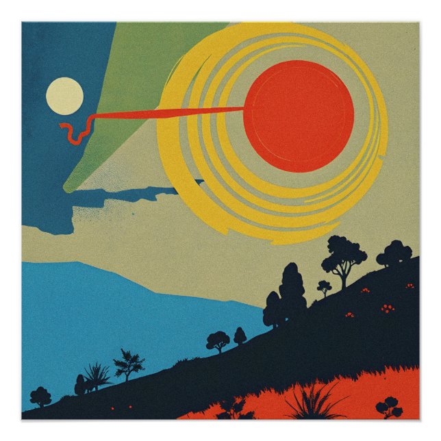 Abstract Landscape Art  Poster (Front)