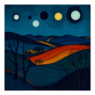 Abstract Landscape Art Poster