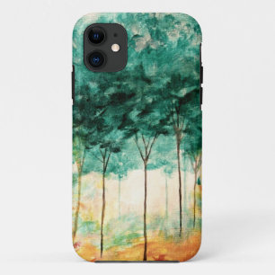 Abstract Landscape Art Trees Forest Painting iPhone 11 Case