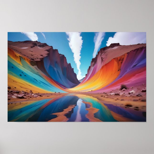 Abstract Landscape Forest Nature Background Art Poster (Front)