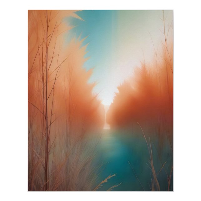 Abstract Landscape Forest Nature Background Art Poster (Front)