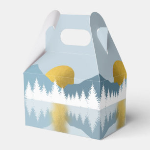 Abstract Landscape Golden Winter Sunset Sunrise Favour Box