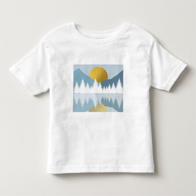 Abstract Landscape Golden Winter Sunset Sunrise Toddler T-Shirt (Front)