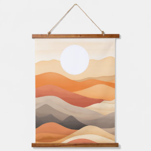 Abstract Landscape Illustration Hanging Tapestry