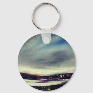 Abstract Landscape Key Ring