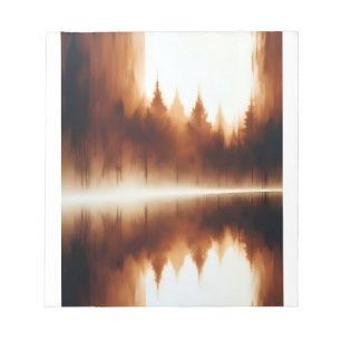 Abstract Landscape Lake Forest Poster Background Notepad