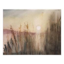 Abstract Landscape Misty Dawn  Photo Print