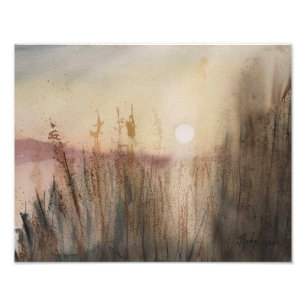 Abstract Landscape Misty Dawn  Photo Print