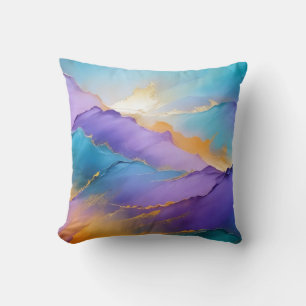 Abstract Landscape Mountains Nature Background Art Cushion