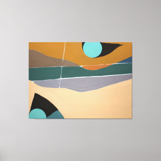 Abstract Landscape Oil Painting Wrapped Canvas
