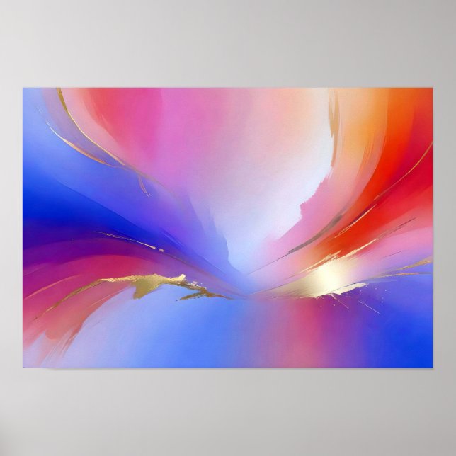 Abstract Landscape Panoramic Nature Background Art Poster (Front)