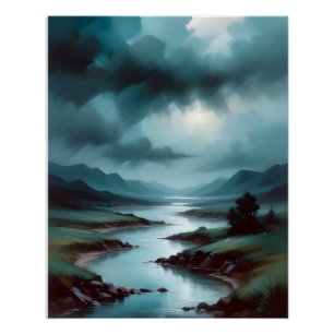 Abstract Landscape Poster Background Wallpaper Art