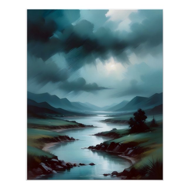 Abstract Landscape Poster Background Wallpaper Art (Front)