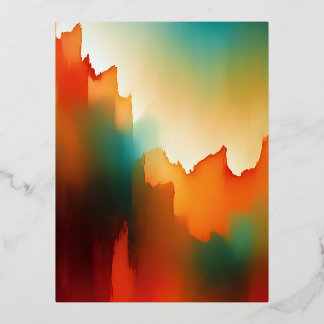 Abstract Landscape Poster Background Wallpaper Art Foil Holiday Postcard