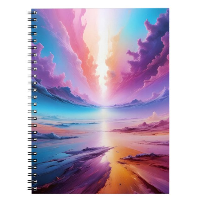 Abstract Landscape Sky Space Background Wallpaper  Notebook (Front)