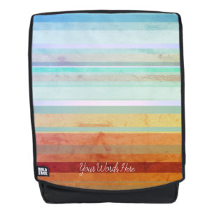 Abstract Landscape Stripes & Your Words Backpack