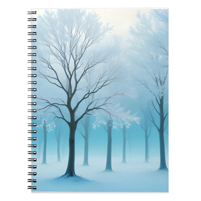 Abstract Landscape Tree Winter Nature Background  Notebook (Front)