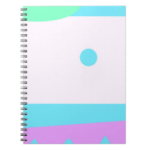 Abstract Landscape with Blue Moon - Spiral Notebook