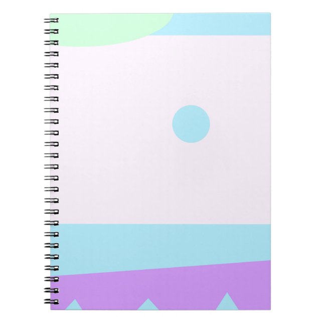 Abstract Landscape with Blue Moon - Spiral Notebook (Front)