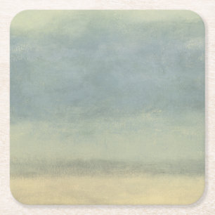 Abstract Landscape with Overcast Sky Square Paper Coaster
